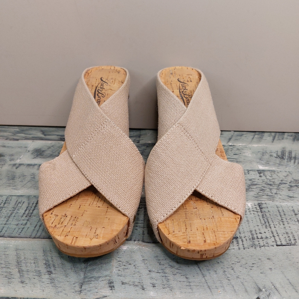 Natural Cork Wedge Sandals